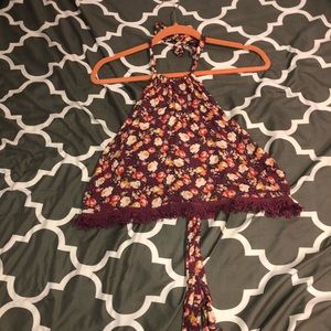 American eagle floral halter top